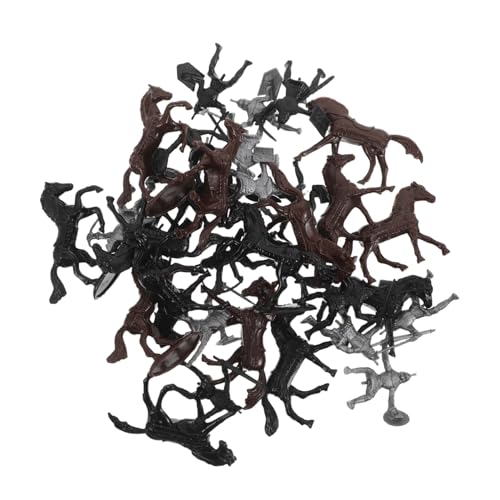 Lurrose 32 Stück Teiliges Mittelalterliches Ritter Spielset mit Detailreichen Soldaten und Pferdefiguren Realistische Krieger Skulpturen für Sammler und Fördert Historisches Interesse und von Lurrose