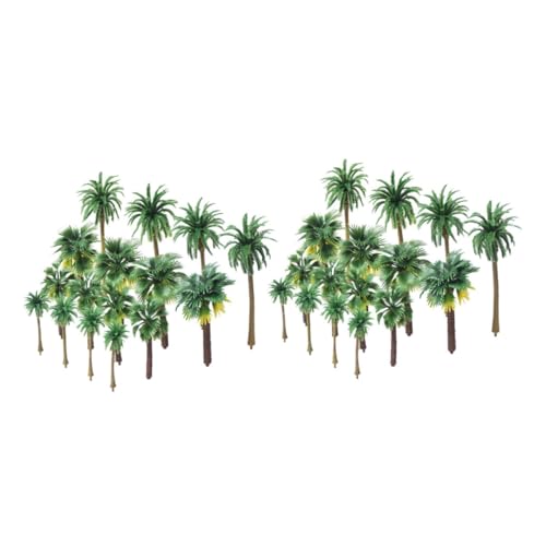 Lurrose 36st Künstliche Kokospalme Modellbäume Realistische Miniaturblätter Miniaturbäume Zum Basteln Zug Mini-Baum Kleine Bäume Zum Basteln Feengarten Bäume Baumschmuck Plastik von Lurrose