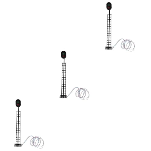 Lurrose 3St modellbahn Lichter Signallampenmodell Mini-Verkehrszeichen Kinderspielzeug Spielzeuge Mini-Ampel Ampelmodell Sandkasten Material Ornamente Landschaftslichter schmücken Abs von Lurrose