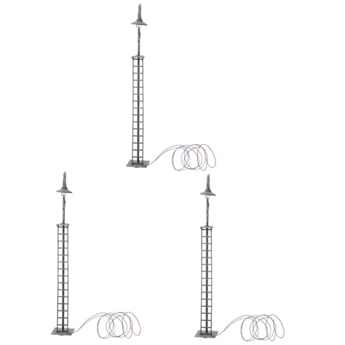 3St modellbahn Lichter ampelschirm Miniatures Eisenbahn Modellbau Verkehrssignal modeleisenbahn scheibengardinen klein Material das Schild Landschaftslichter Modell licht Metall von Lurrose