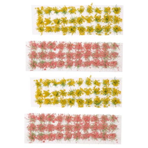 Lurrose 4 Blätter Selbstklebende Bunte Blütentraube simulierte Blumenbüschel Mini-Fake-Pflanzen künstliche Pflanzen Anlage Miniatur Hausschmuck Mini-Blumenbüschel selber Machen dicht Paris von Lurrose