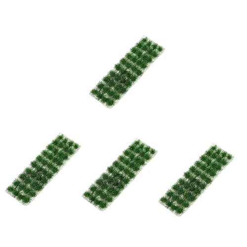 Lurrose 4 Kisten Gras-Modell Kunstpflanzen statisches Landschaftsmodell Ornament Pflanzendekor Mini-Grasbüschel Kunststoff-Gras-Cluster dreidimensional gefälschte Pflanze von Lurrose