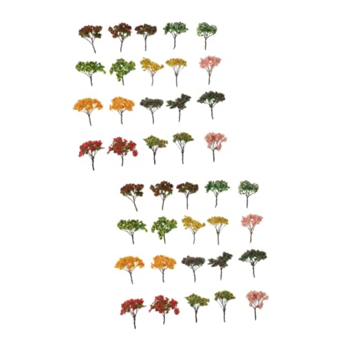 Lurrose 40 STK Sandbox-Modellbaum Sandtisch-Modellbaum Mikrolandschaft gemischter Modellbaum kunstpflanze Anlage Modelle Mini-Landschaft Mini-Baummodell mischen schmücken Palme Plastik von Lurrose