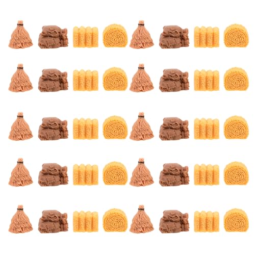 Lurrose 40 Stück Mini-Heuballen-Dekoration: Gefälschtes Stroh-Heuhaufen-Modell zum Basteln – Miniatur-Figur, gefälschtes Heu für Mini-Haus, DIY, Herbsternte Lurrose 40 Stück Mini-Heuballen-Dekoration: Gefälschtes Stroh-Heuhaufen-Modell zum Basteln – Miniatur-Figur, gefälschtes Heu für Mini-Haus, DIY, Herbsternte von Lurrose