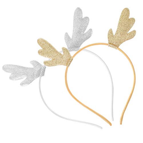 Lurrose 4Pcs Weihnachtsgeweih Stirnband Geweih Form Haarband Weihnachten Haarreifen für Party Cosplay von Lurrose