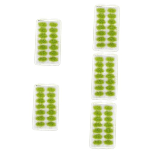 Lurrose 5 Kisten Graskorb-Modell Kunststoff-Gras-Cluster Große Bäume Kunstrasen Puppenhaus Pflanzt Blumen Statisches Landschaftsmodell-dekor Dioramenbedarf Plastik Künstlich Requisiten von Lurrose