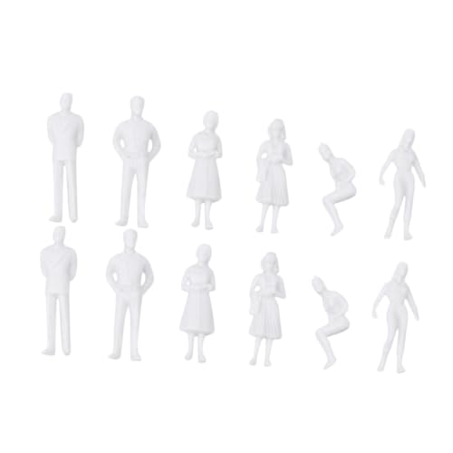5 Sätze Modelle Menschen Zahlen Pack Weiß Miniatur von Lurrose