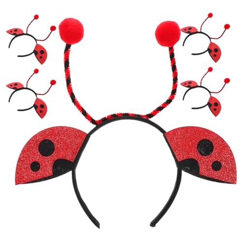 Lurrose 5 Stück Marienkäfer-Antennen-Stirnbänder: Frühlingsparty-Insektenkostüm-Stirnband – Themenpartys, Cosplay – Verkleiden Sie rote Antennen-Haarbänder Lurrose 5 Stück Marienkäfer-Antennen-Stirnbänder: Frühlingsparty-Insektenkostüm-Stirnband – Themenpartys, Cosplay – Verkleiden Sie rote Antennen-Haarbänder von Lurrose