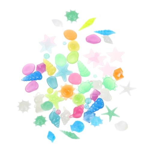 Lurrose Dekorative Aquarium Kies 50 Stücke Fisch Tank Felsen Blumentopf Kieselsteine ​​Glow Dark Dekorationen von Lurrose