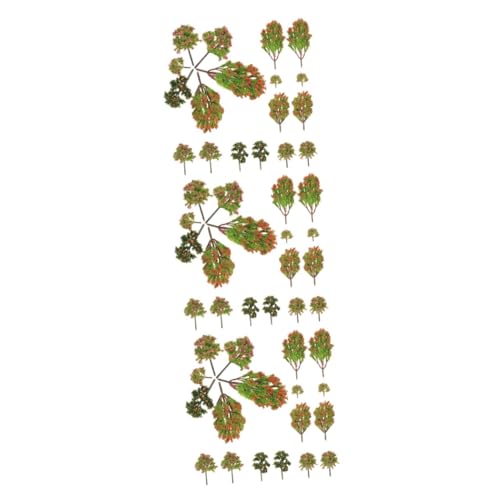 Lurrose 54 STK Mikrolandschaftssimulationsbaum Künstliche Mini-grünbäume Landschaftsmodellbaum Miniatur Modelleisenbahn Bäume Diorama-bäume 1/64 Diorama Kleiner Baum Sandkasten Plastik von Lurrose