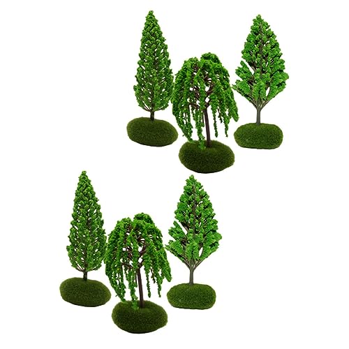 Lurrose 6 STK Baummodell Mini-sandtisch-Modell Miniaturpflanzen Mini-Fake-Pflanzen Kiefer Diorama Modellbäume O Züge Gebäude Im Maßstab n Künstlicher Baum Winzig Ob11 Klein Plastik Bahn von Lurrose