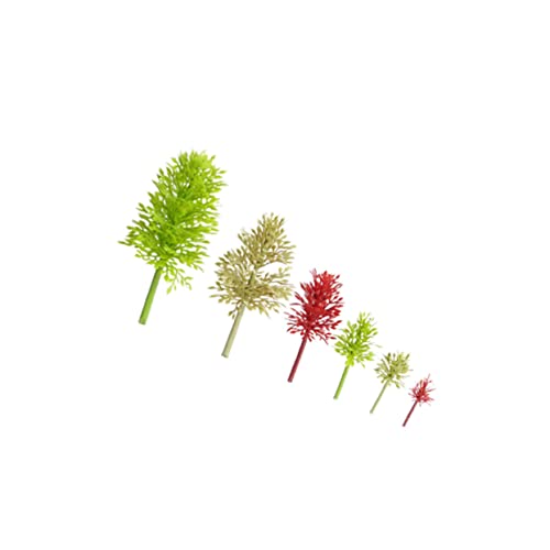 6 STK Anlage Halloween-Dekorationen Minibäume Sukkulenten Modelle Landschaftsmodellbaum bunter Landschaftsbaum verschieden Sukkulente Pflanzen Baumschmuck Baummodell schmücken von Lurrose