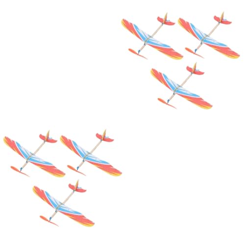 Lurrose 6 STK Lernspielzeug Segelflugzeug Aus Holz Flugzeugspielzeug Rc-Flugzeug Katapult Flugzeug Spielzeug Fliegen Werfen Spielzeug Für Draußen Mini Kind Puzzle Hölzern Handwurf Flugzeug von Lurrose