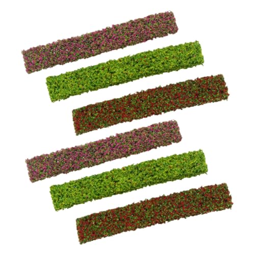 Lurrose 6 Stücke Miniatur Strauch Für Landschaft Landschaft Realistische Künstliche Grün Pflanzen Für Outdoor Garten Eisenbahn von Lurrose