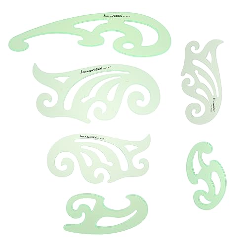 Lurrose 6 Stück Teiliges Zeichentemplates Geometrische Schablonen für Kreative Projekte für Künstler Designer und Schüler Lurrose 6 Stück Teiliges Zeichentemplates Geometrische Schablonen für Kreative Projekte für Künstler Designer und Schüler von Lurrose