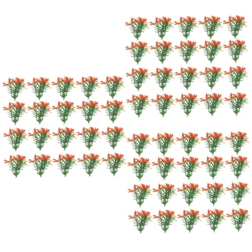 Lurrose 60 STK Mini-Kunstblumen und -Pflanzen Künstliche Pflanze Kunstpflanze Miniaturen Puppenhaus kleines Pflanzenmodell Miniaturpflanze Anlage Baumaterial für Sandtischmodelle Zubehör von Lurrose