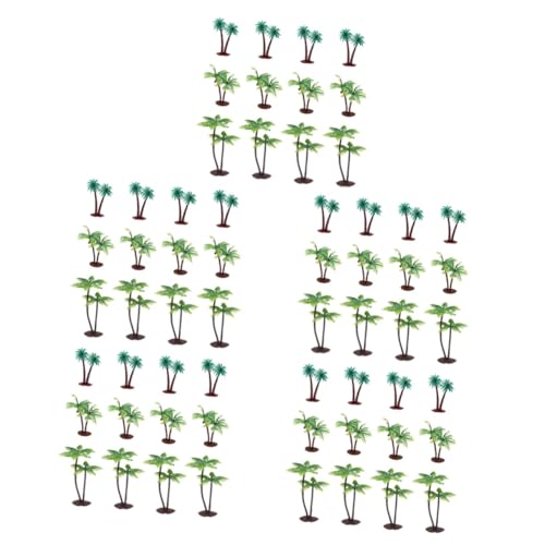 Lurrose 60 STK Puppenhaus Spielzeug kunstpflanze kunstplflanze Miniatur-Palmen-Dekor Mini-Dekor Zimmerpflanzen Anlage Simulation Kokosnussbaum architektonische Multifunktion Modell von Lurrose