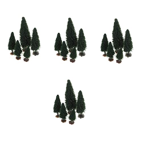 Lurrose 60 STK kleines Baumlandschaftsmodell Landschaftsbaummodelle grüner Landschaftsbaum weihnachtsdeko Pflanzenmodell-Schmuck Miniaturbäume zum Basteln Kleiner Baum Modellbaum Material von Lurrose