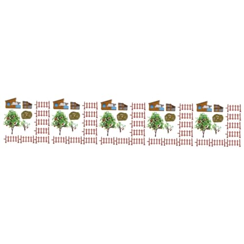 65 STK Simulierter Hauszaun Gartenzaunplatten Zahlenspielzeug Mini-laufstall Pflanzen Für Draußen Bauernspielzeug Miniatur-hausfigur Bauernhof Spielset Einstellen Geflügel Kind PVC von Lurrose