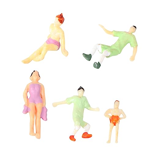 Lurrose 6st Farb Simulations Puppe Trainiert Architekturmodelle Mini-Menschen-Figuren Winzige Menschenfiguren Miniaturcharakter Minifigurenmodell Plastik Dekorative Zeichnung Anzahl von Lurrose
