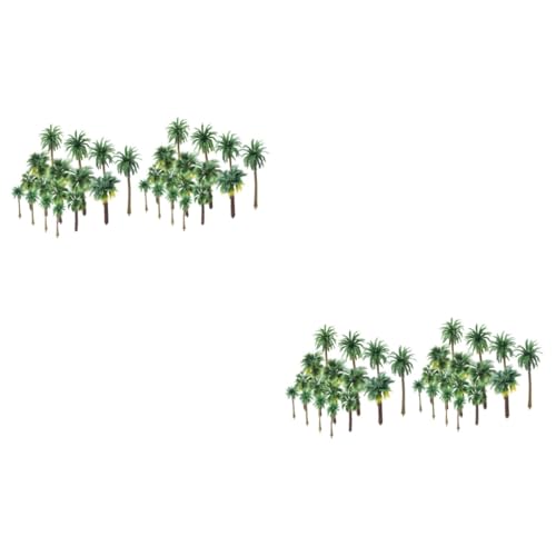Lurrose 72 STK Künstliche Kokospalme Modellbahn Landschaft Architektur Bäume Palmenfiguren Statische Grasbüschel Puppenhaus-dekor Mini-landschaftsbaum Statuendekor Pflanze Plastik Zubehör von Lurrose