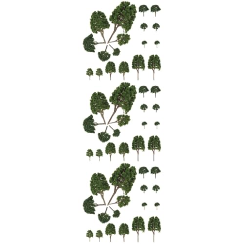 Lurrose Ornament 72 STK Mikrolandschaftssimulationsbaum Mini-Pflanzen Diorama-Bonsai Pflanzendekor Modelle Modellbaum Sandtischbaummodell der Zaun Gefälschte Bäume Bahn Zubehör von Lurrose
