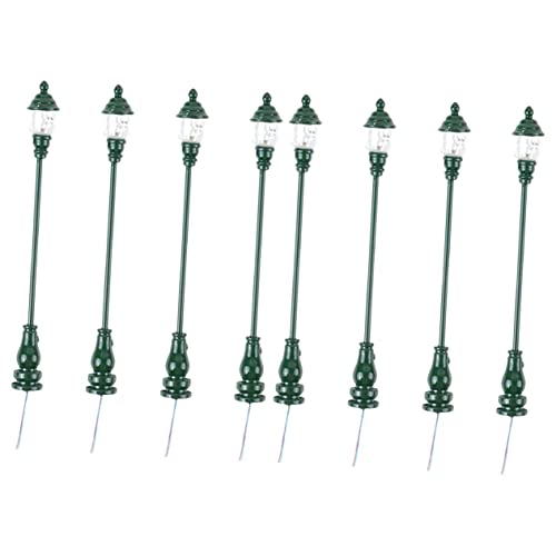 Lurrose 8 STK Modell Gartenleuchte Miniatur-Postlichter Mini-Postleuchten Spielzeuge Laterne dekorative Minilampe Lampenmodell Strassenlicht Bahn Dekorationen Pfostenlampe Kind Mini-Licht von Lurrose