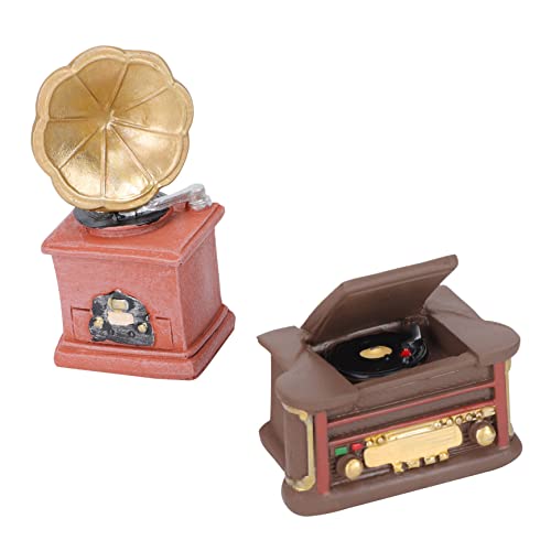 8 STK Vintage-Ornamente Spielzeug für Kinder kinderspielzeug Mini-Puppenhausmöbel Kleines Radiomodell Weihnachtsdekorationen Wohnkultur Mini-Radio-Schmuck Mini-Modell-Dekor Kamera von Lurrose