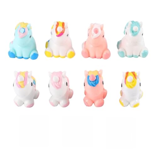 Lurrose 8 Stück Einhorn Dekoration Feengarten Miniaturfiguren Für Den Garten Miniatur Feengarten Miniaturfiguren Zum Basteln Einhörner Modell Miniatur Ornamente von Lurrose