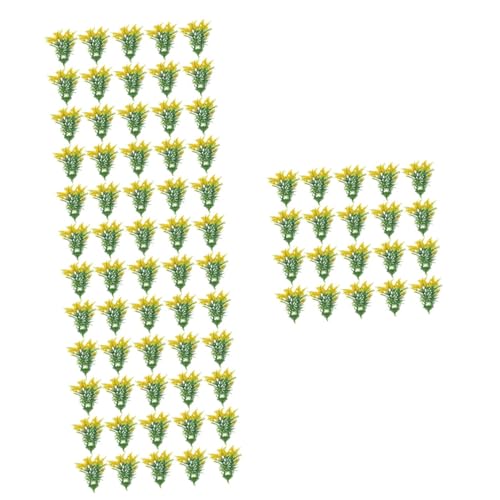 Lurrose 80 STK Mini-Kunstblumen und -Pflanzen Künstliche Pflanze Kunstpflanzen Wohnkultur Puppenhaus Minipflanzen kleines Pflanzenmodell Haushalt Anlage Modellmaterial Blumen und Pflanzen von Lurrose
