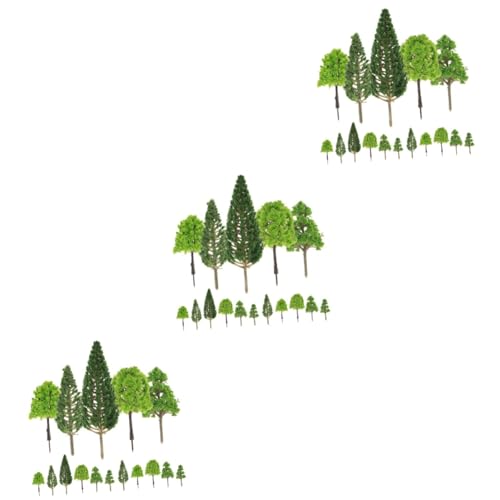 Lurrose 90 STK Mikrolandschaftssimulationsbaum Zuglandschaft Miniaturbäume Dekorative Kunstpflanzen Modellbahn Landschaft Mini-baummodell Mini-modellbäume Grün Baumform Einstellen Plastik von Lurrose
