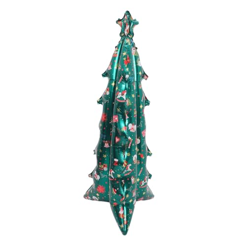 Lurrose Aufblasbare Weihnachtsbaumballons aufblasbare Ferienballondekoration Weihnachtsbaumballon für Ereignisse Urlaubsballondekoration Weihnachtsfeier Ballon Aluminiumfolie Grün von Lurrose