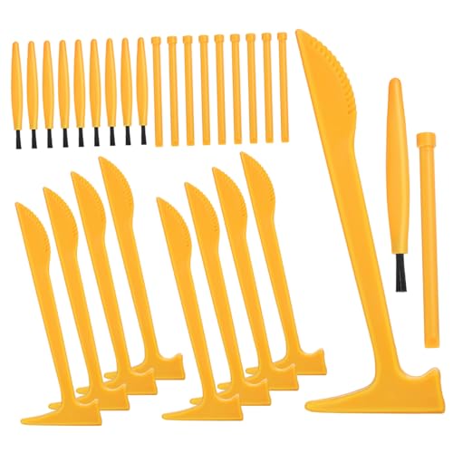 Lurrose Ausgrabungsset Teilig PVC Langlebig Sicher Bunte Ausgrabungswerkzeuge Grabhammer Meißel Pinsel Ergonomisch Leicht für Archäologische Entdeckungen von Lurrose