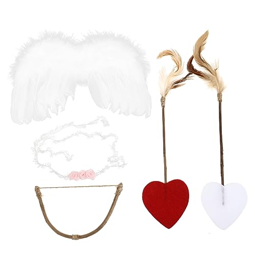 Lurrose Cupid Cosplay Set Teilig Engel Flügel Kopfband Bogen Neugeborene Fotorequisite für Jungen Mädchen Süßes Outfit Lurrose Cupid Cosplay Set Teilig Engel Flügel Kopfband Bogen Neugeborene Fotorequisite für Jungen Mädchen Süßes Outfit von Lurrose