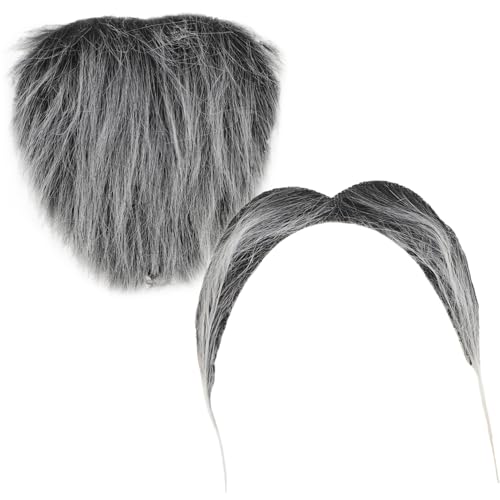 Lurrose Falscher Schnurrhaar Hautfreundlich Selbstklebend Realistisches Schnurrbart Ornament für Halloween Kostüm Party Cosplay Männer Karneval Lurrose Falscher Schnurrhaar Hautfreundlich Selbstklebend Realistisches Schnurrbart Ornament für Halloween Kostüm Party Cosplay Männer Karneval von Lurrose