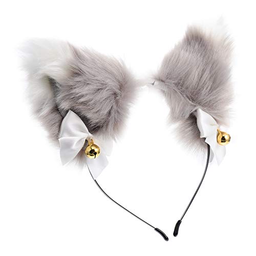 Lurrose Fox Ears Stirnband mit Glocken Tier Kunstpelz Stirnband Plüsch Ohr Haarband für Kinder Erwachsene Cosplay Party Lurrose Fox Ears Stirnband mit Glocken Tier Kunstpelz Stirnband Plüsch Ohr Haarband für Kinder Erwachsene Cosplay Party von Lurrose