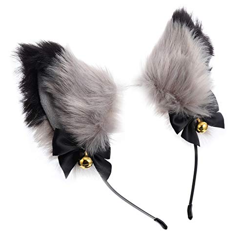 Lurrose Fuchs Ohren Stirnband mit Glocken Tier Anime Kunstpelz Stirnband Haarreifen Plüsch Tier Cosplay Haarband für Kinder Erwachsene Lurrose Fuchs Ohren Stirnband mit Glocken Tier Anime Kunstpelz Stirnband Haarreifen Plüsch Tier Cosplay Haarband für Kinder Erwachsene von Lurrose