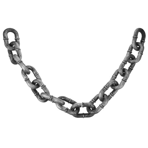 Lurrose Halloween Fake Chain Prop: Realistische Kunststoffketten – Gruselige Partydekoration für Spukhaus-Kostümzubehör von Lurrose
