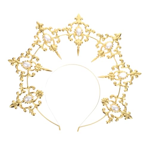 Lurrose Krone Stirnband Göttin Crown Tiaras Hochzeit Stirnband Halloween Kostüm Kopfstück Kopfschmuck für Cosplay Partei Liefert von Lurrose