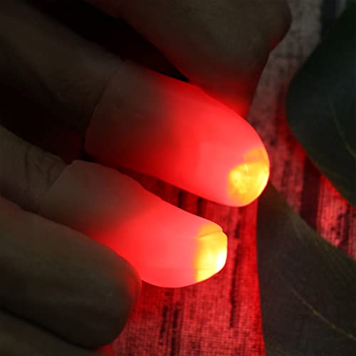 Lurrose Leuchten Sie Daumen 8 Stücke Rote Finger Tricks Gefälschter Finger mit LED- Licht für Weihnachts- Party- Requisiten Zubehör von Lurrose