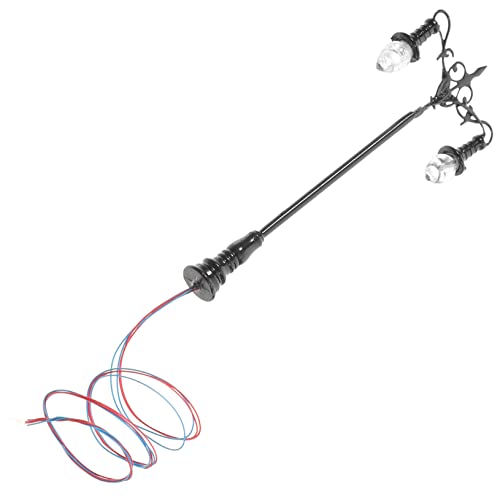 Lurrose Fein Gefertigt Mini Hof Lampen Schwarz Warm Weiß Tisch Materialien Dekorative Garten Szene Modell von Lurrose