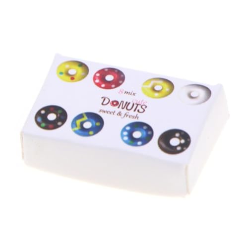 Lurrose Miniatur Donut Teilig Realistische Bunte Mini Dessert Dekoration für Puppenhaus DIY Micro Landschaft Tragbar und Kindgerecht für Rollenspiel von Lurrose