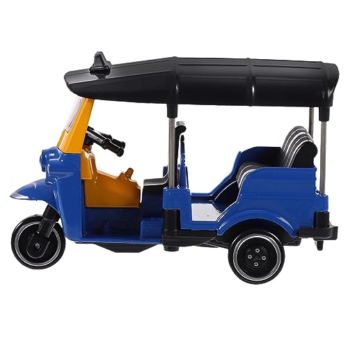 Lurrose Miniatur Trike Modell Legierung Vintage Dreirad Figur für Schlafzimmer Blauer Tischschmuck mit Robuster Textur und Feiner Verarbeitung von Lurrose