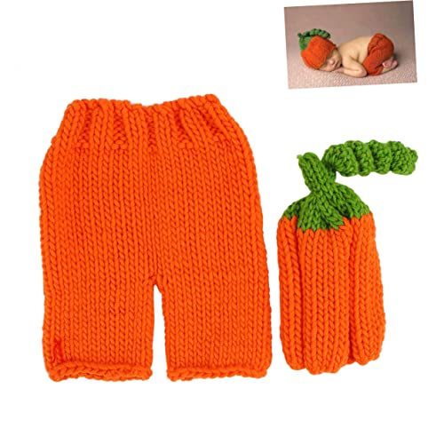 Lurrose Neugeborenen Fotografie Outfit Gestrickt Handgefertigt mit Mütze Winddicht Weich Atmungsaktiv für Fotoshooting Halloween Geschenkidee von Lurrose