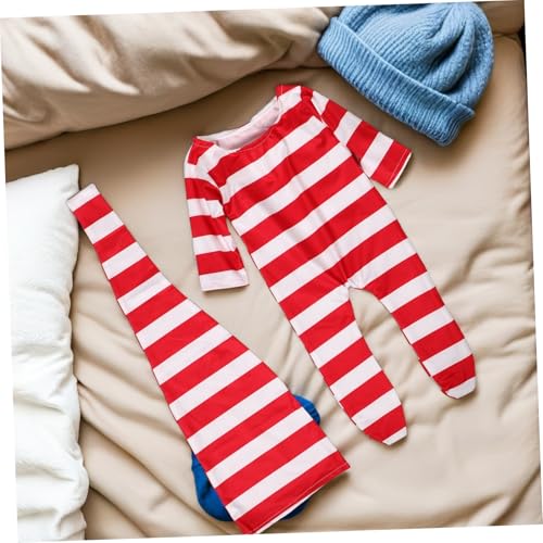 Lurrose Neugeborenen Fotografie Outfit Set Gestreifter Babystrampler mit Fußteil und Mütze Weiches Hautfreundliches Material Warmes Zweiteiliges Fotoshooting Kostüm für Mädchen Vielseitig Lurrose Neugeborenen Fotografie Outfit Set Gestreifter Babystrampler mit Fußteil und Mütze Weiches Hautfreundliches Material Warmes Zweiteiliges Fotoshooting Kostüm für Mädchen Vielseitig von Lurrose