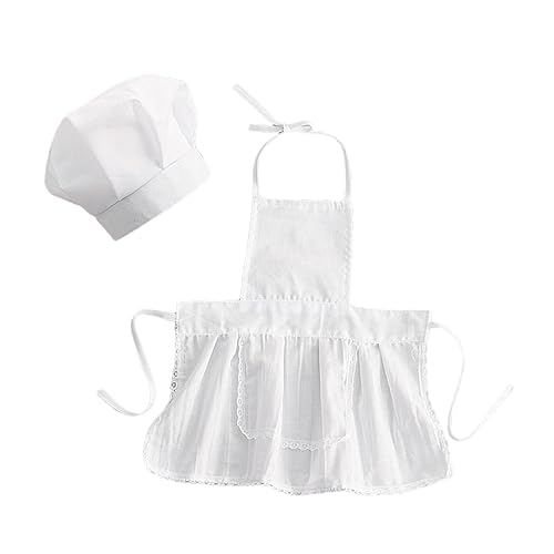 Lurrose Neugeborenen Fotografie Zubehör Kochmütze Schürze für Junge Mädchen Stil Weiß Adorables Outfit für Unvergessliche Erinnerungsfotos Lurrose Neugeborenen Fotografie Zubehör Kochmütze Schürze für Junge Mädchen Stil Weiß Adorables Outfit für Unvergessliche Erinnerungsfotos von Lurrose