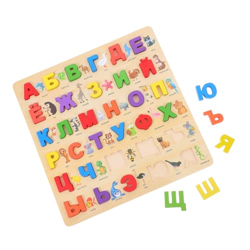 Lurrose Russisches Alphabet: Montessori-holzpuzzle Zur Der Feinmotorik – Pädagogische Lerntafel Für Kinder – Bunte Buchstaben Für Die Spielzeit Im Vorschulalter Lurrose Russisches Alphabet: Montessori-holzpuzzle Zur Der Feinmotorik – Pädagogische Lerntafel Für Kinder – Bunte Buchstaben Für Die Spielzeit Im Vorschulalter von Lurrose