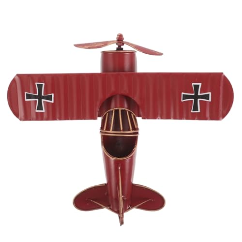 Lurrose Vintage Eisen Flugzeugmodell Retro Eisenkunst Handgefertigt Präzise Details Robuste Dekoration Für Büro Wohnzimmer Kinderzimmer Sammler von Lurrose
