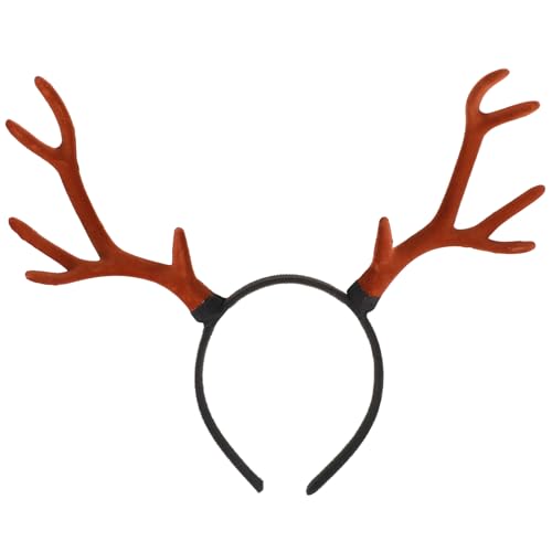 Weihnachten Rentier Geweih Stirnband Groß Hirsch Geweih Haarband Rehhorn Haarreifen Waldtier Kopfschmuck Krone Kopfschmuck für Weihnachten Cosplay Party von Lurrose