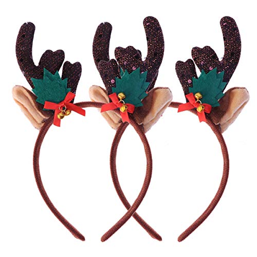 Lurrose Weihnachtskopfschmuck Hirschgeweihhaarband Weihnachtskopfbedeckung Headwear 2pcs(Zufälliger Stil) von Lurrose